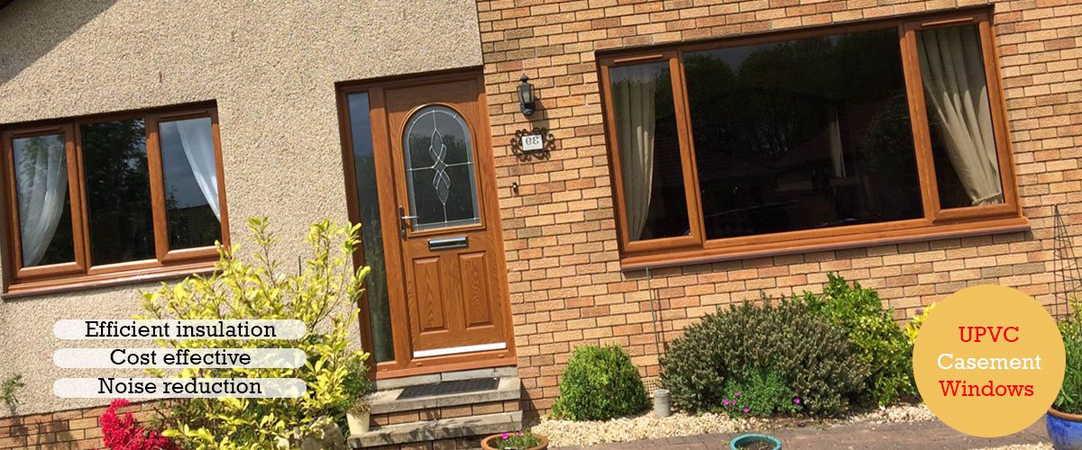 oak upvc windows